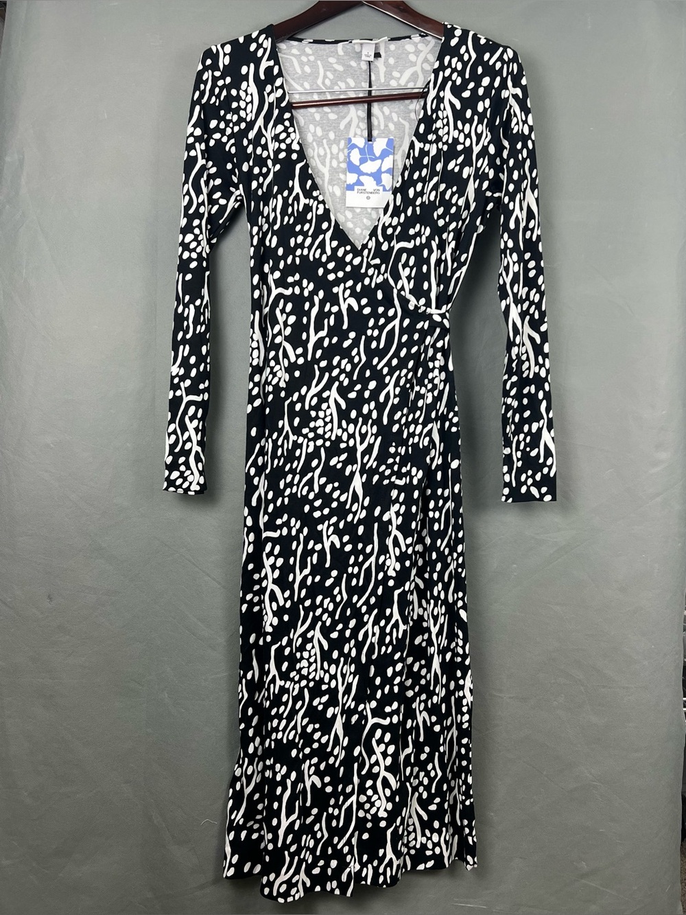 NWT DVF Diane Von Furstenberg for Target Black White Wrap Dress Sz S